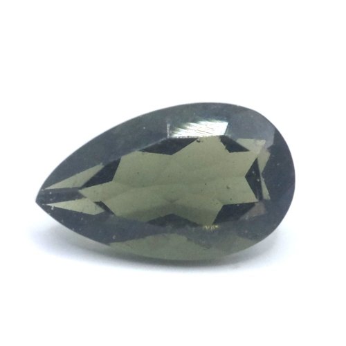 Moldavite cut - pear shape - 2.635 ct