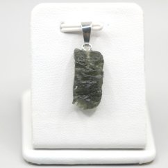 Stříbrný přívěšek s vltavínem 1,91 g - šperk s duší vesmíru