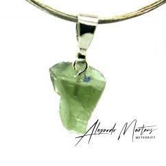 Moldavite sterling silver pendant - 1.15 grams