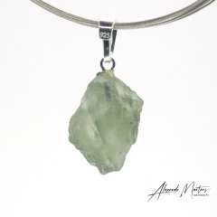 Moldavite sterling silver pendant - 1.54 grams