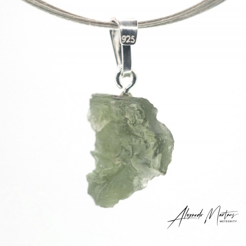 Pendant with Natural Moldavite 1.44 g – A Jewel with a Cosmic Soul