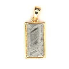 Iron meteorite - pendant - gold plated