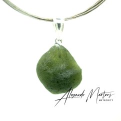 Moldavite sterling silver pendant - 3.99 grams