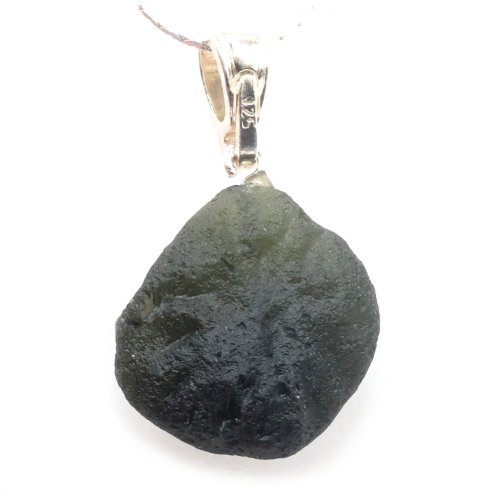 Stříbrný přívěšek s vltavínem 3,99 g - šperk s duší vesmíru