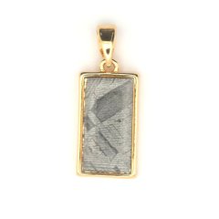 Iron meteorite - pendant - gold plated