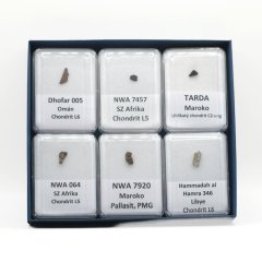 Collectible set of meteorites - 6 specimens from Africa and Oman