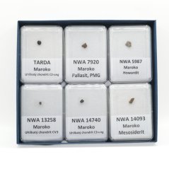 Collectible set of meteorites - 6 specimens from Morocco