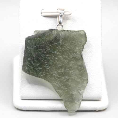 Stříbrný přívěšek s vltavínem 5,12 g - šperk s duší vesmíru