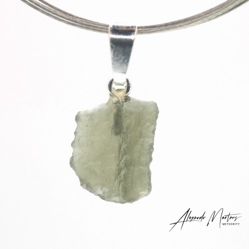 Moldavite sterling silver pendant - 0.93 grams