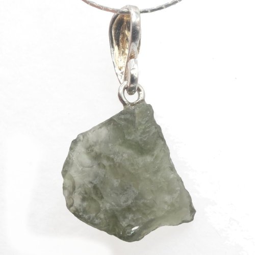 Moldavite sterling silver pendant 1.30 grams