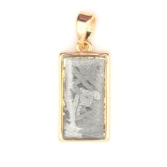 Iron meteorite - pendant - gold plated