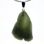 Moldavite pendant rhodium plated silver 6.47 grams