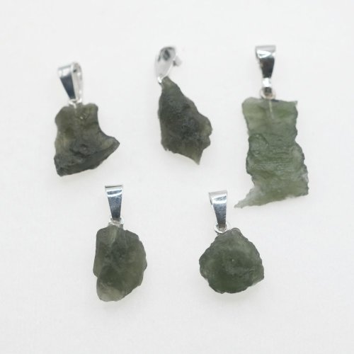 Vltavíny - stříbrné přívěšky - 5 kusů - 6,62 gramů