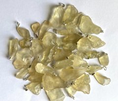Libyan desert glass - silver pendants - 25 grams