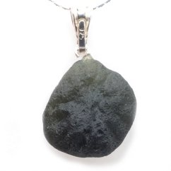 Stříbrný přívěšek s vltavínem 3,99 g - šperk s duší vesmíru