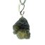 Moldavite pendant rhodium plated silver 3.11 grams