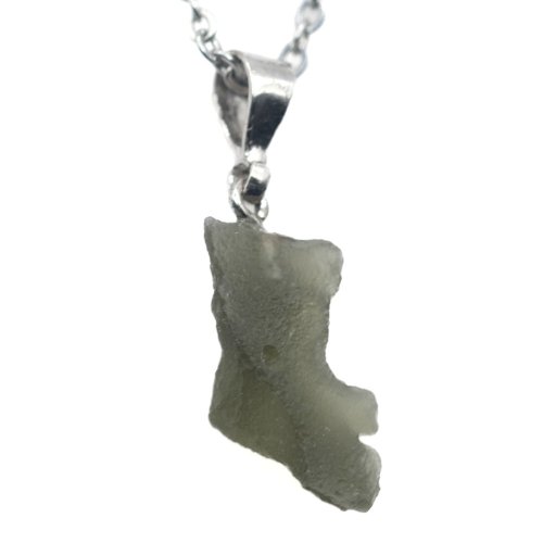 Stříbrný přívěšek s vltavínem 1,45 g - šperk s duší vesmíru