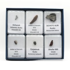 Collectible set of meteorites - 6 specimens from Oman and Russia