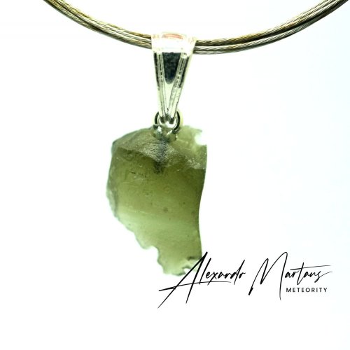 Moldavite sterling silver pendant 1.44 grams