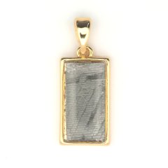 Iron meteorite - pendant - gold plated