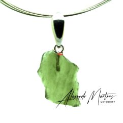 Moldavite sterling silver pendant - 1.17 grams