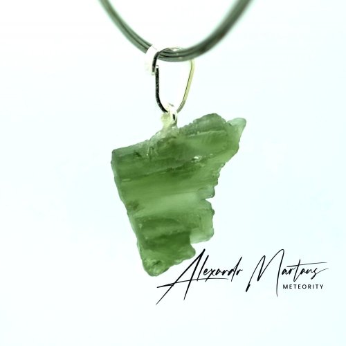 Moldavite sterling silver pendant 1.77 grams