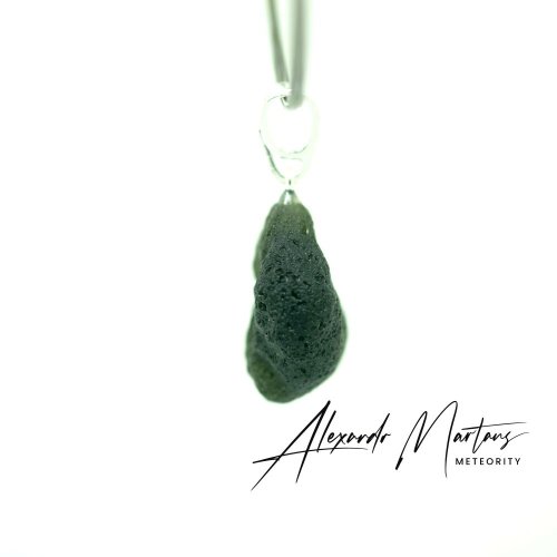 Moldavite sterling silver pendant - 3.99 grams