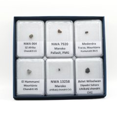 Collectible set of meteorites - 6 specimens from Africa